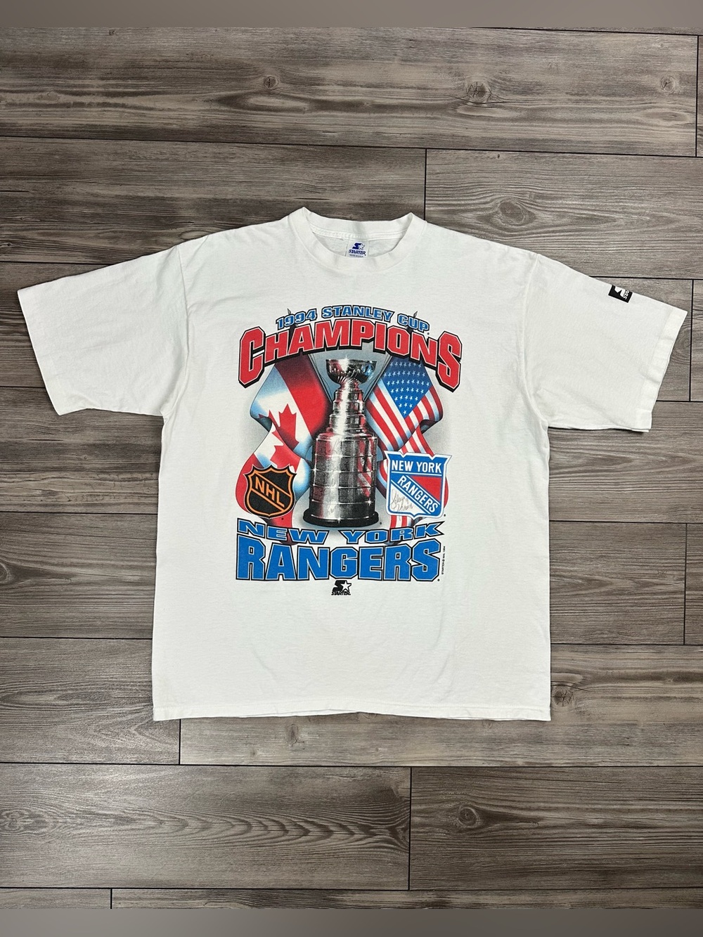 Vintage 1994 Stanley Cup Champions New York Rangers Starter T Shirt